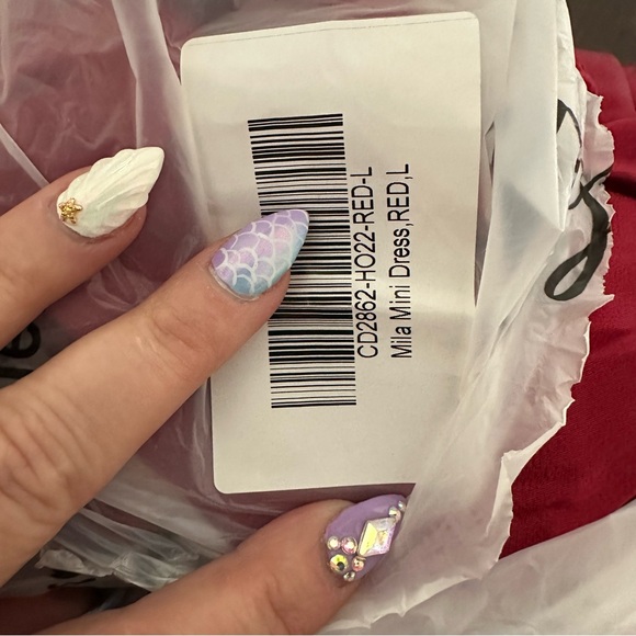 NWT- For Love And Lemons Mila Mini Dress Red - Picture 5 of 10